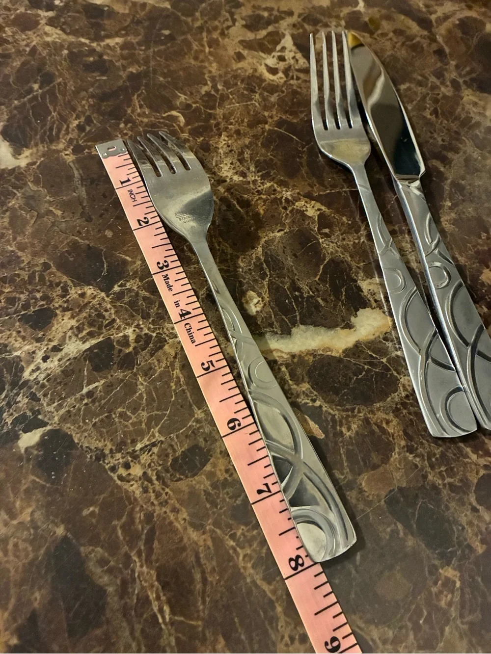Cambridge Conquest Stainless Steel Flatware Set of 2 Dinner Forks & Knife